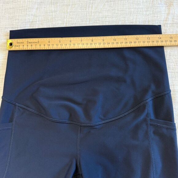 Old Navy Maternity Full Panel Powersoft Extra High Rise 7/8 Leggings Blue Sz Med - Picture 12 of 16